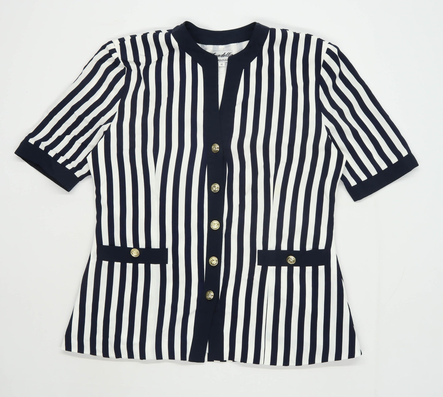 Lyndella Womens Size 16 Striped Multi-Coloured Jacket