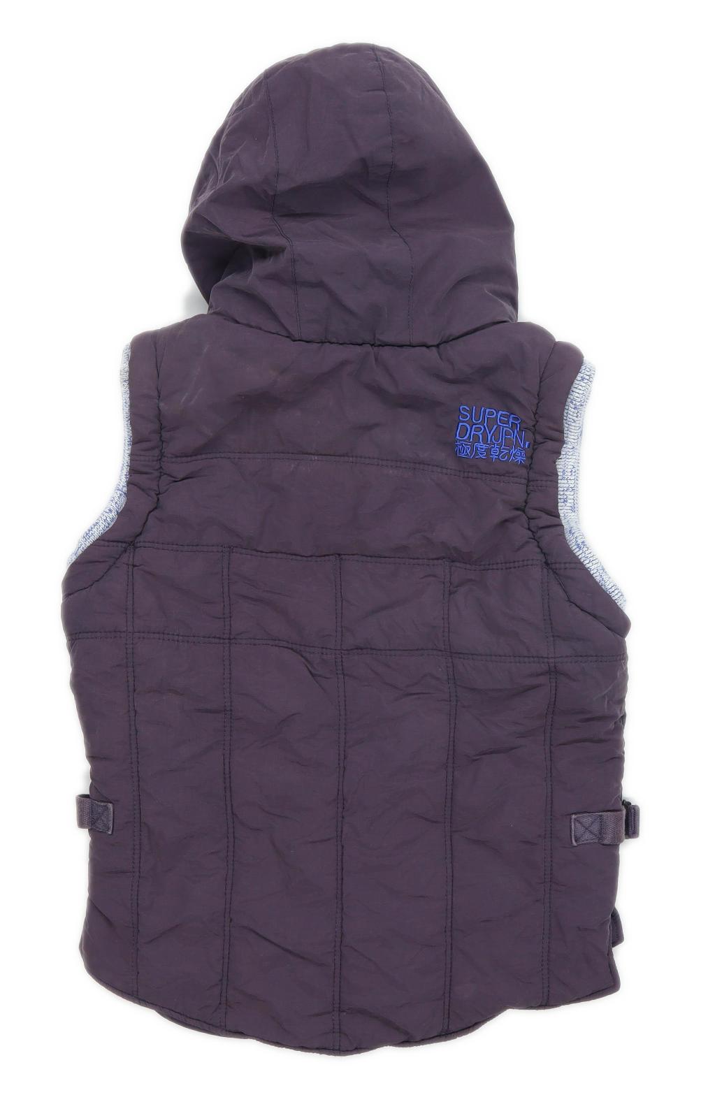 Superdry Womens Size M Cotton Blend Purple Gilet