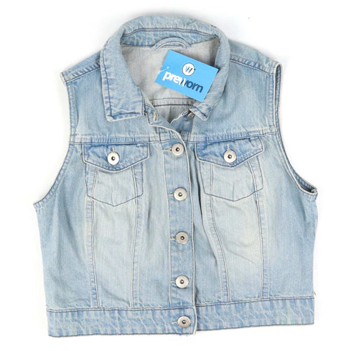 F&F Womens Size 12 Blue Denim Waistcoat
