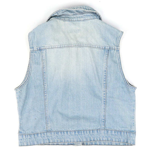 F&F Womens Size 12 Blue Denim Waistcoat