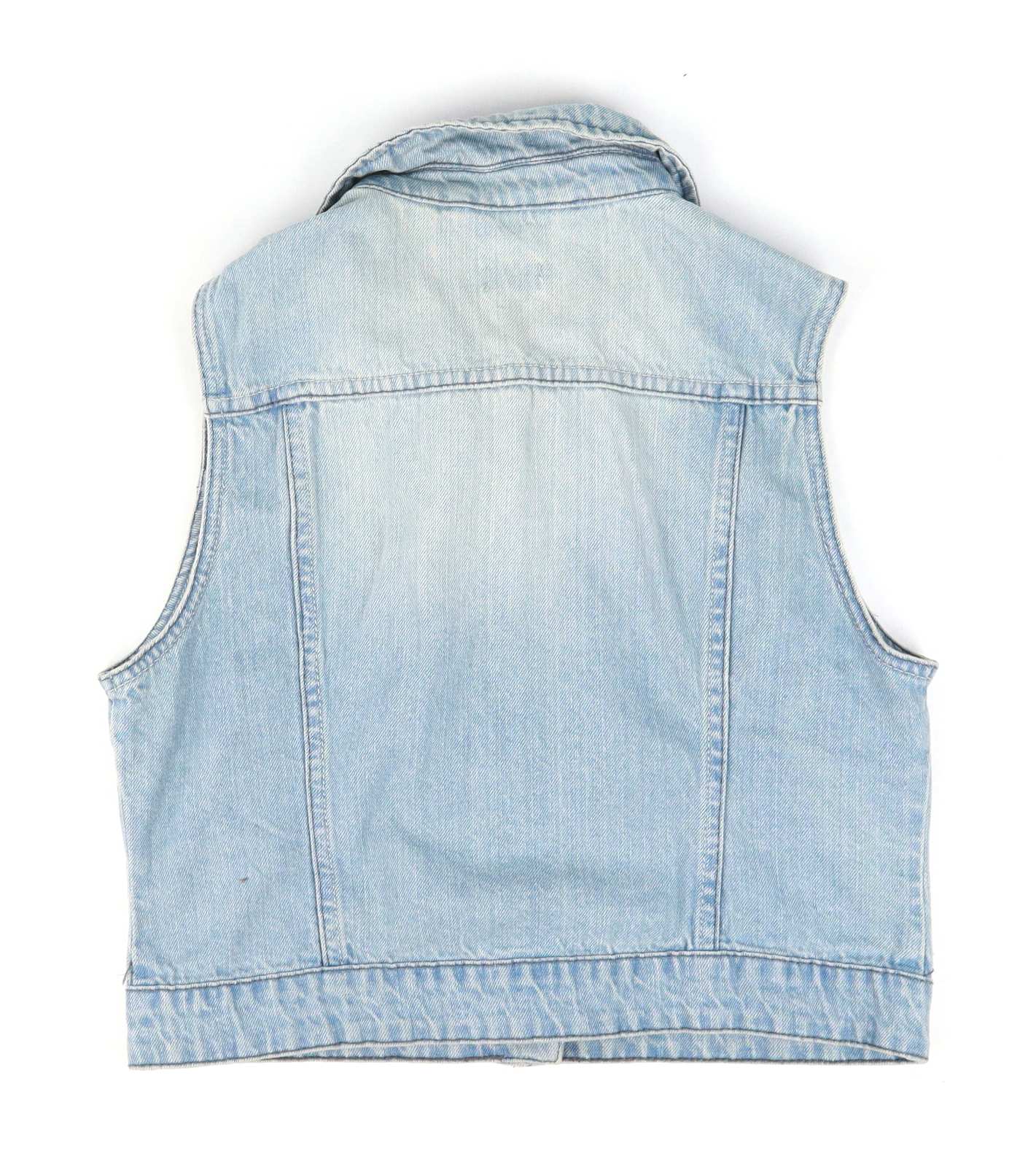 F&F Womens Size 12 Blue Denim Waistcoat