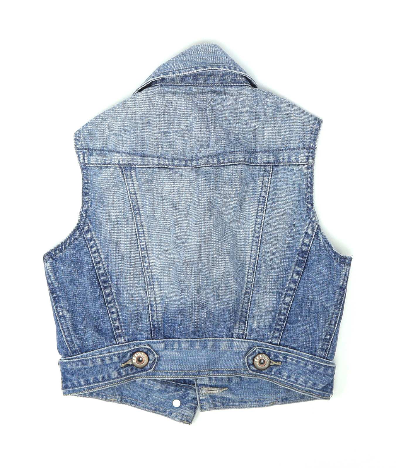New Look Womens Size 6 Blue Denim Waistcoat
