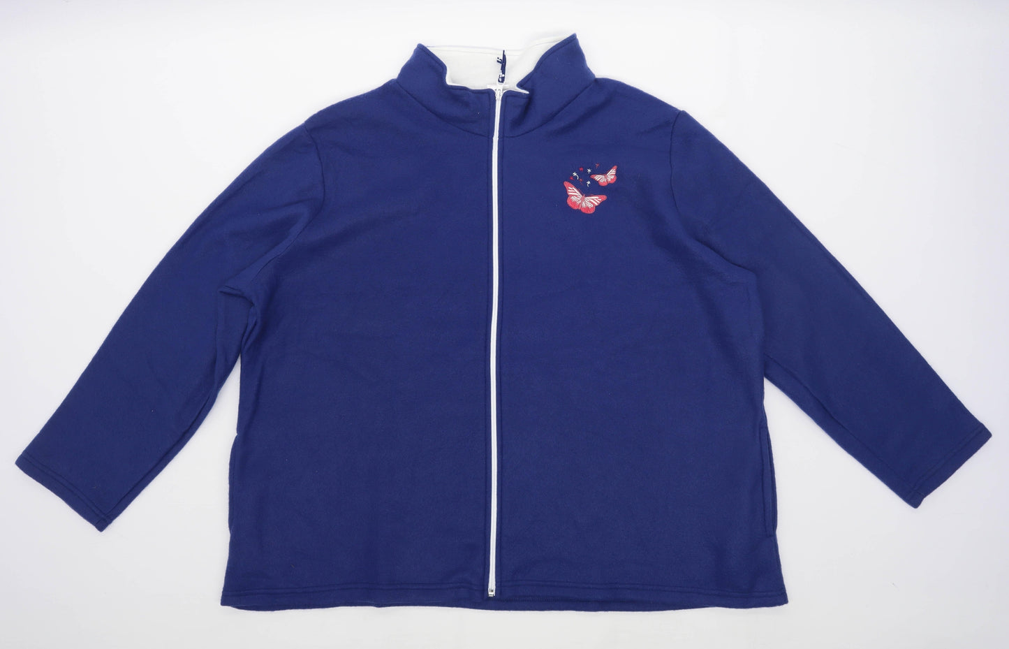 Preworn Womens Size 2XL Fleece Blue Jacket