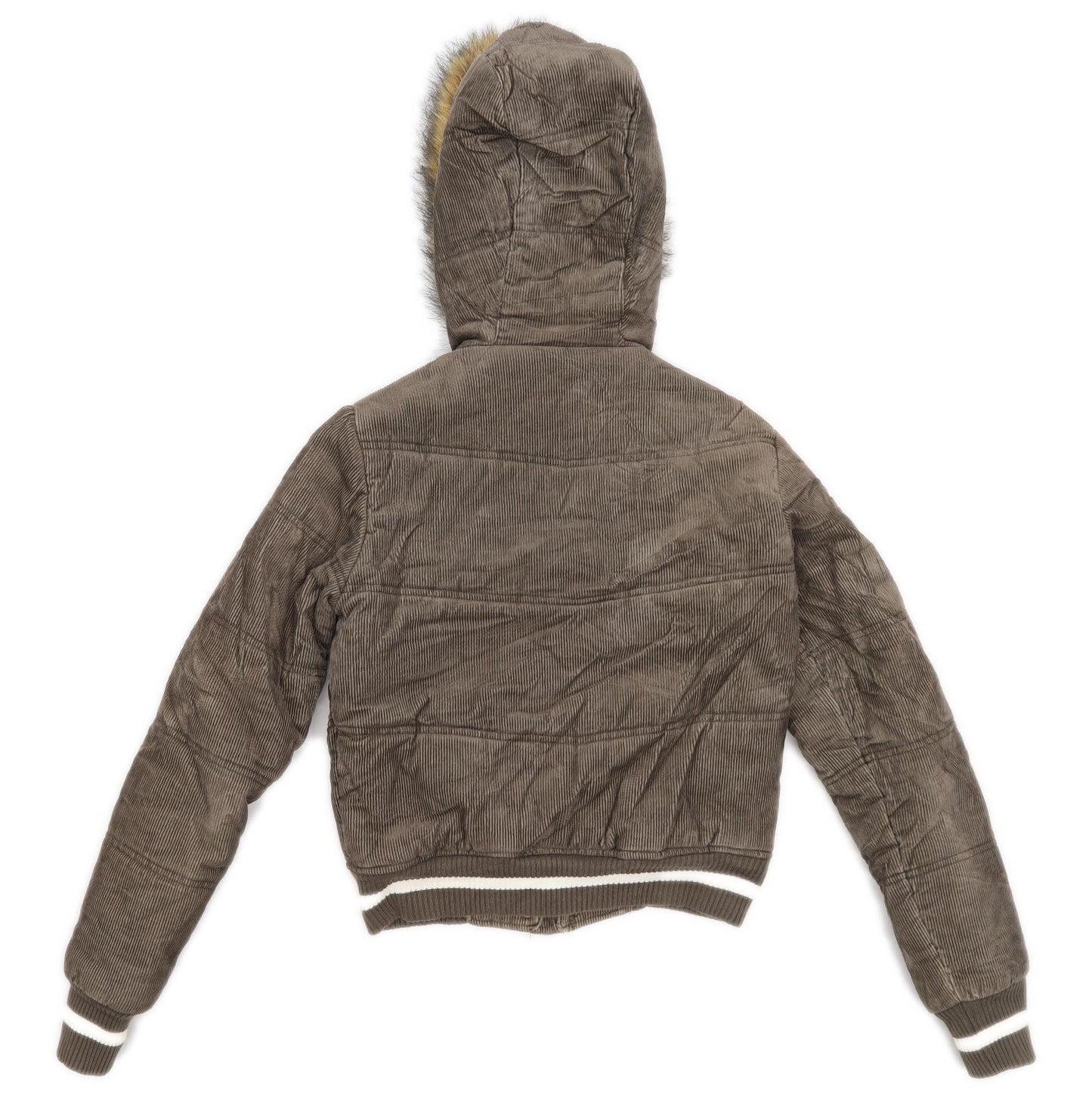 Love Tiff Womens Size XS Corduroy Brown Padded Jacket