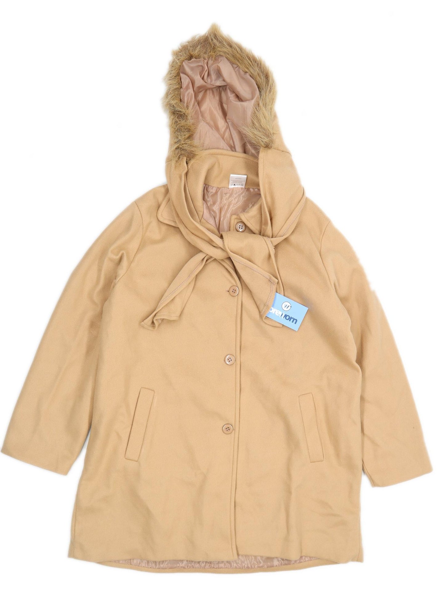 Claire Neuville Womens Size 18-20 Beige Overcoat