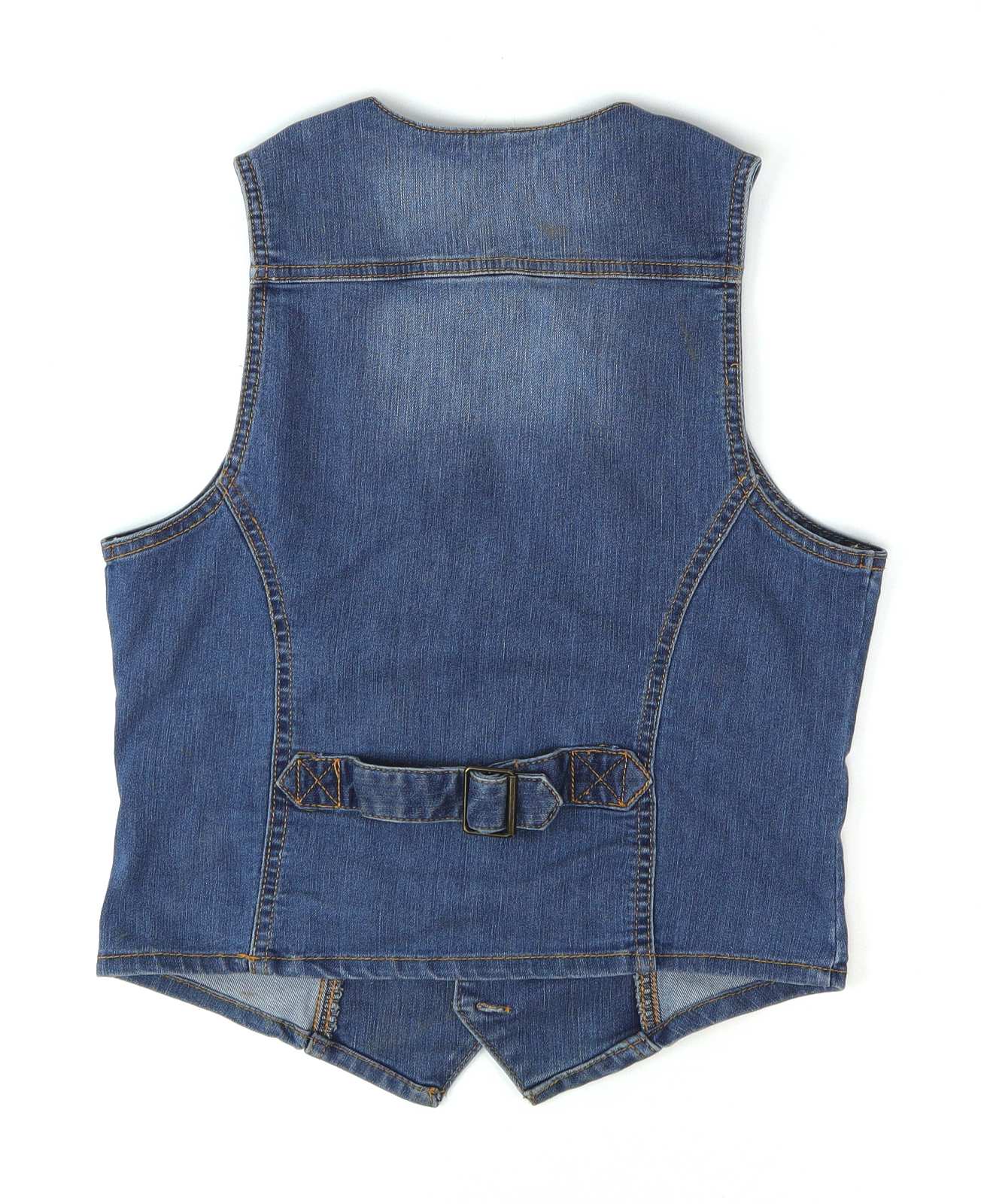 F&F Womens Size 6 Blue Denim Waistcoat