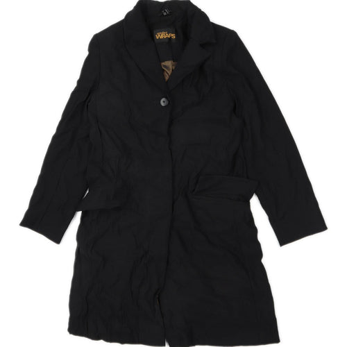 Under Wraps Womens Size 8 Black Trench Coat