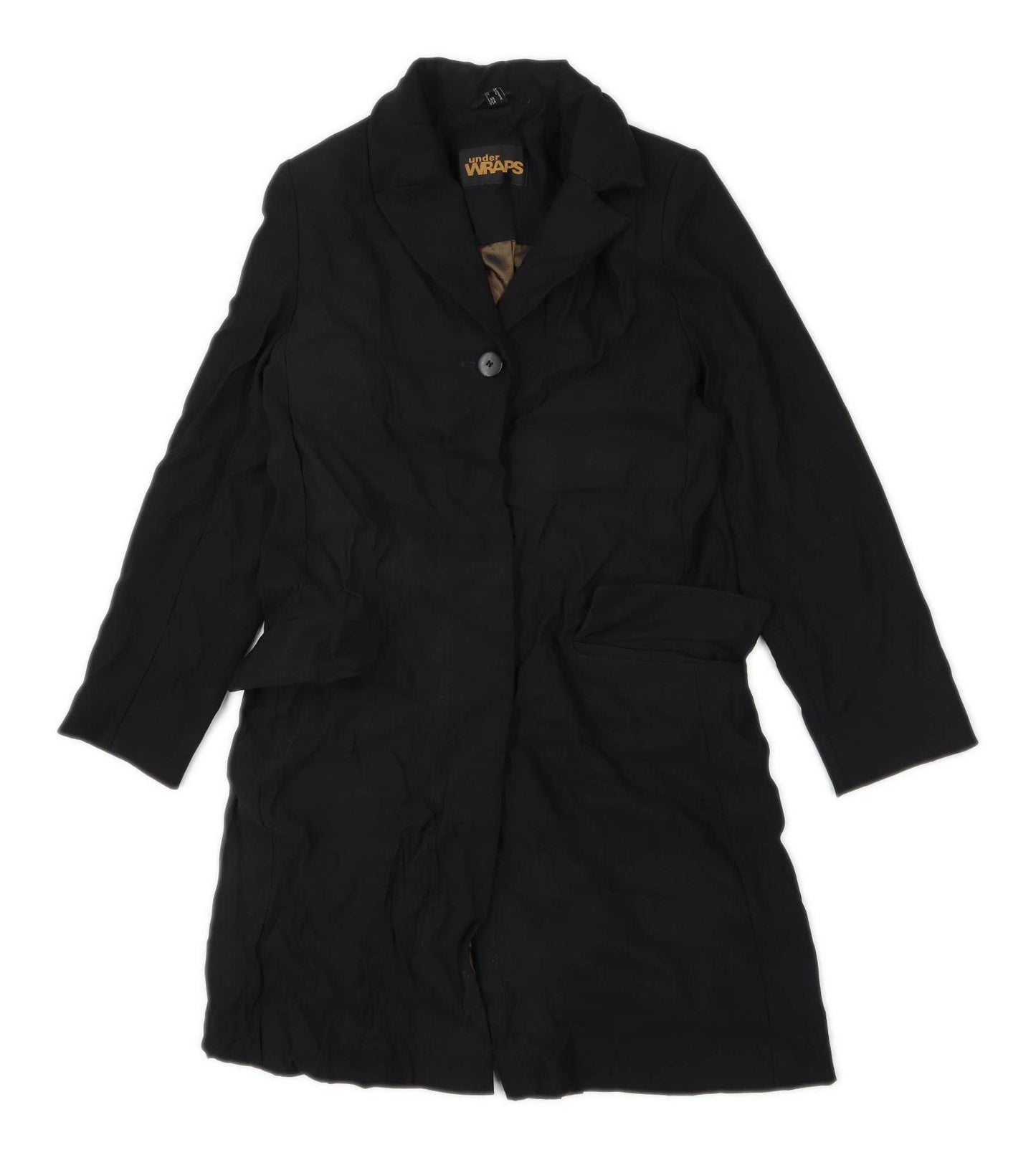 Under Wraps Womens Size 8 Black Trench Coat
