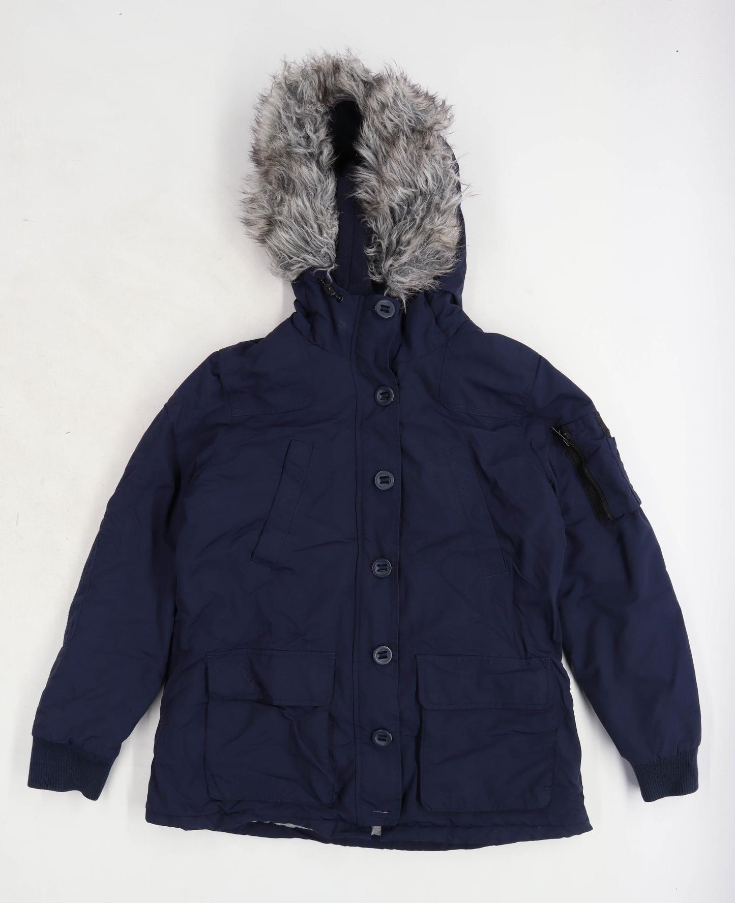 Brookhaven Womens Size 14 Polyamide Blend Blue Coat