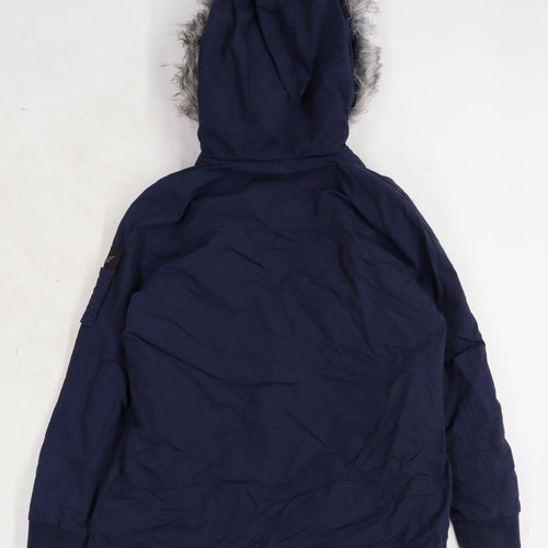 Brookhaven Womens Size 14 Polyamide Blend Blue Coat