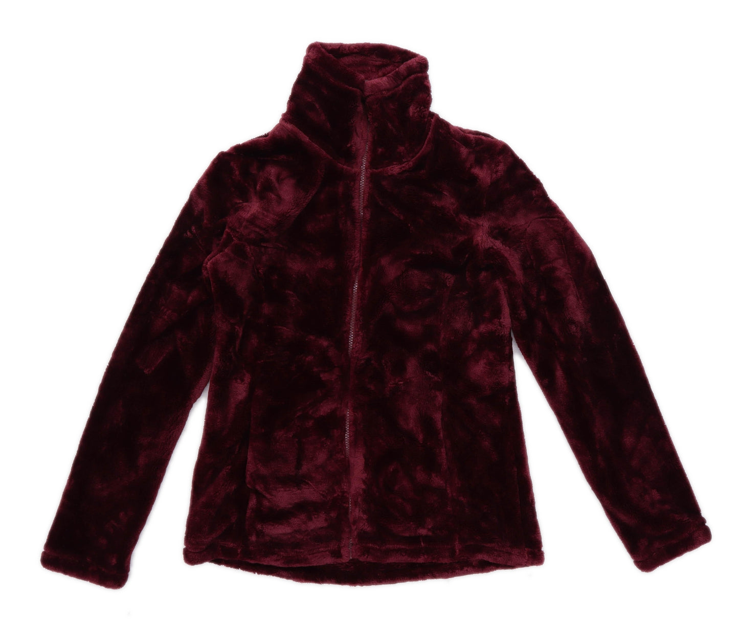 Heat Womens Size S Fleece Burgundy Jacket
