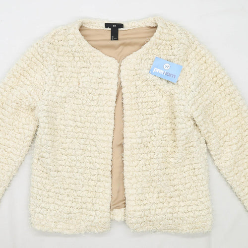 H&M Womens Size L Cream Jacket