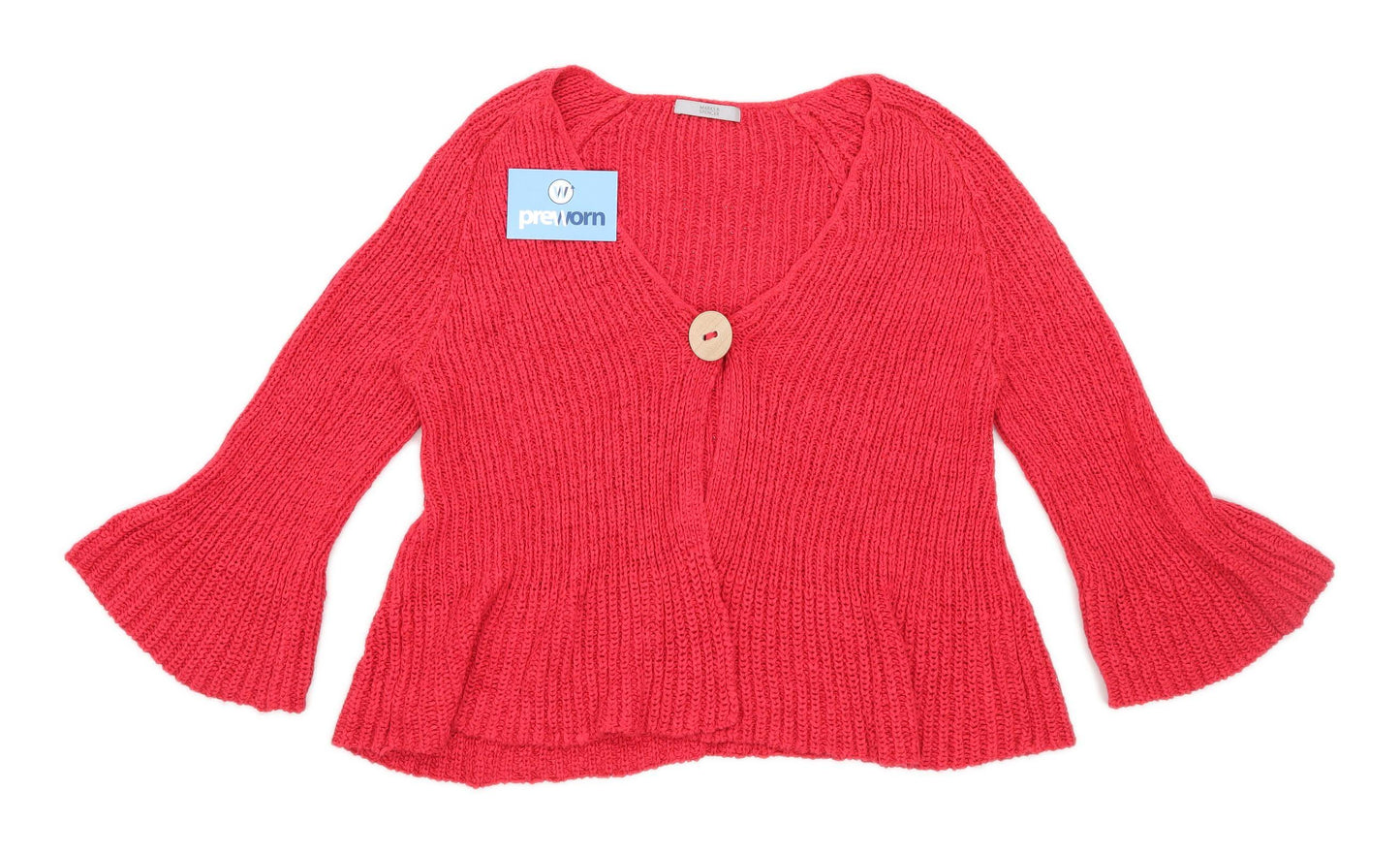 Marks & Spencer Womens Size 14 Red Cardigan (Regular)