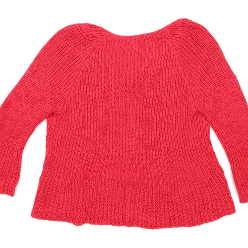 Marks & Spencer Womens Size 14 Red Cardigan (Regular)