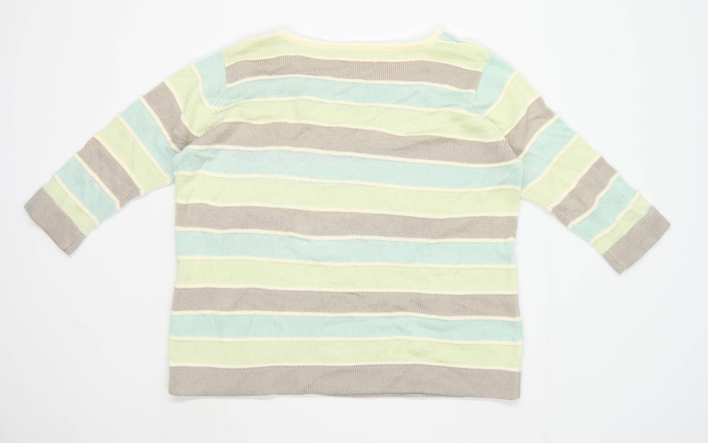 Together Womens Size 14 Striped Multi-Coloured Jumper (Regular)
