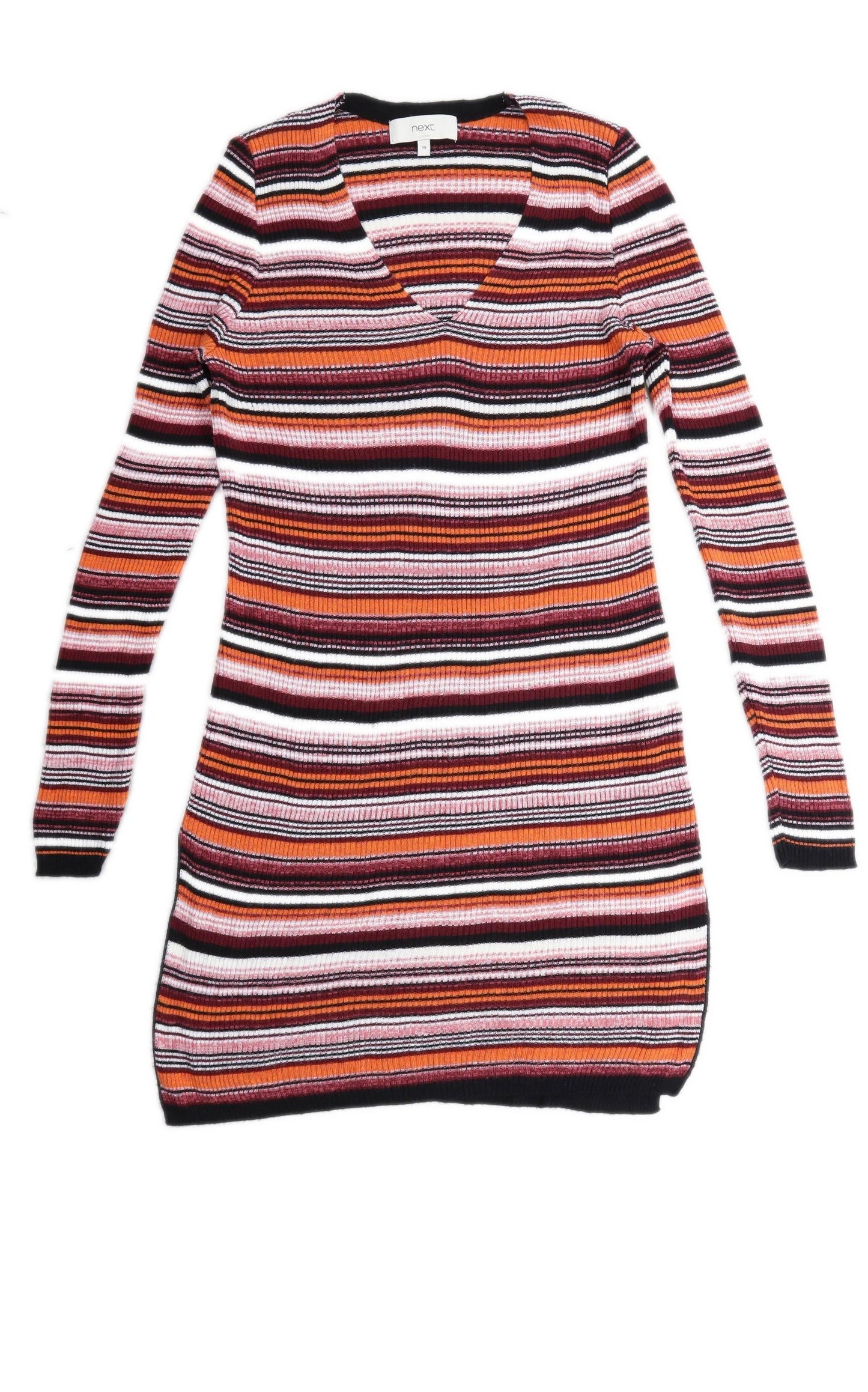 Next Womens Size 14 Striped Multi-Coloured Jumper (Regular)