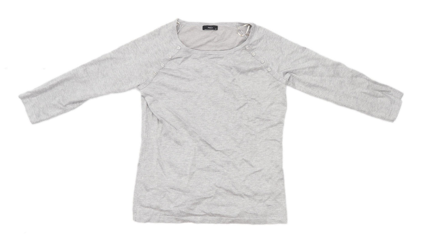 M&Co Womens Size 12 Grey Jumper (Regular)