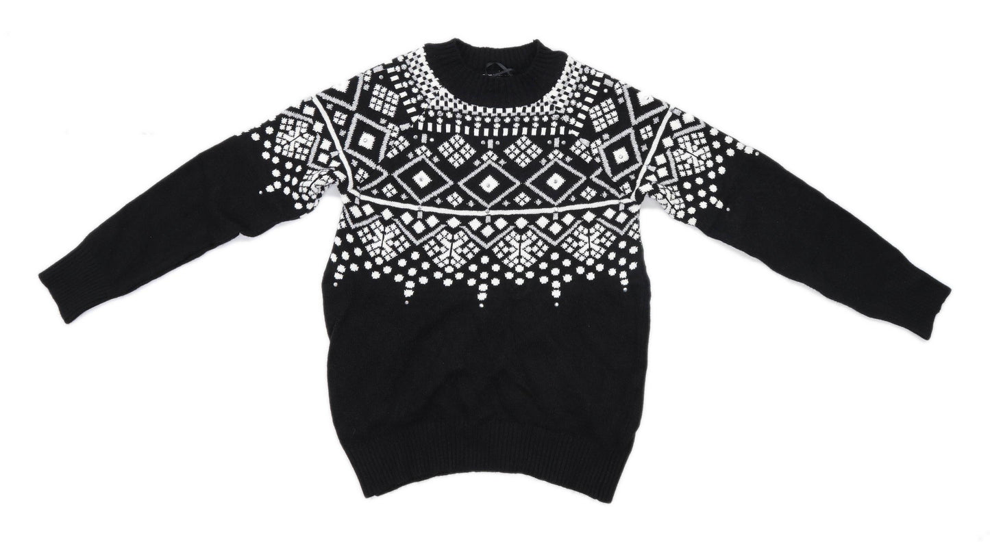 Papaya Womens Size S Geometric Multi-Coloured Jumper (Regular)