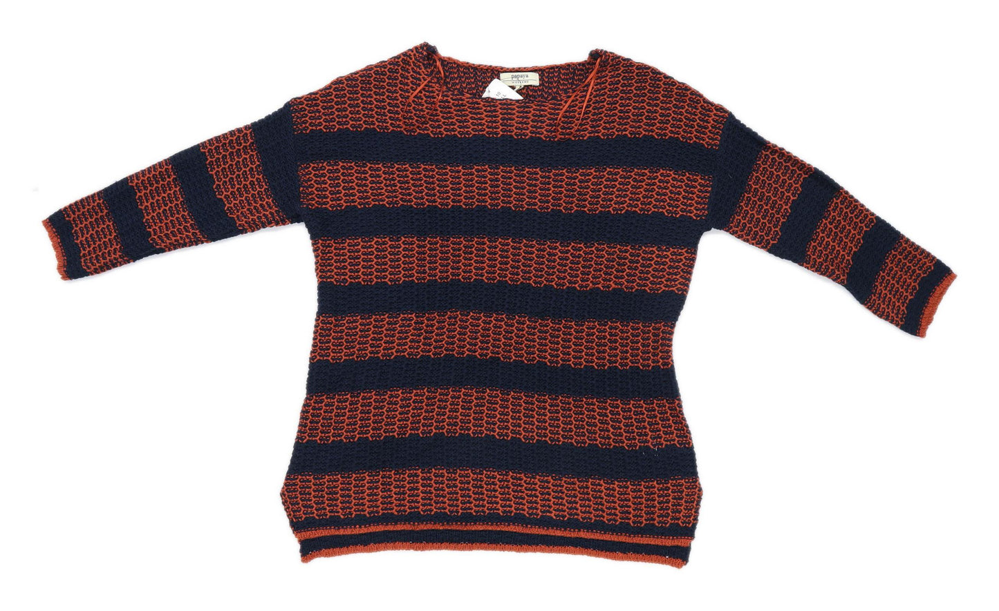 Papaya Womens Size S Striped Multi-Coloured Jumper (Regular)
