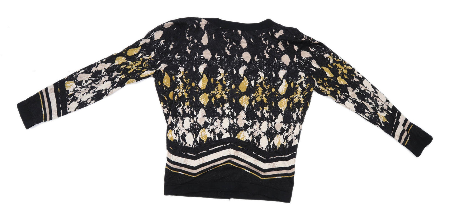 Principles Womens Size 12 Animal Print Multi-Coloured Cardigan (Regular)
