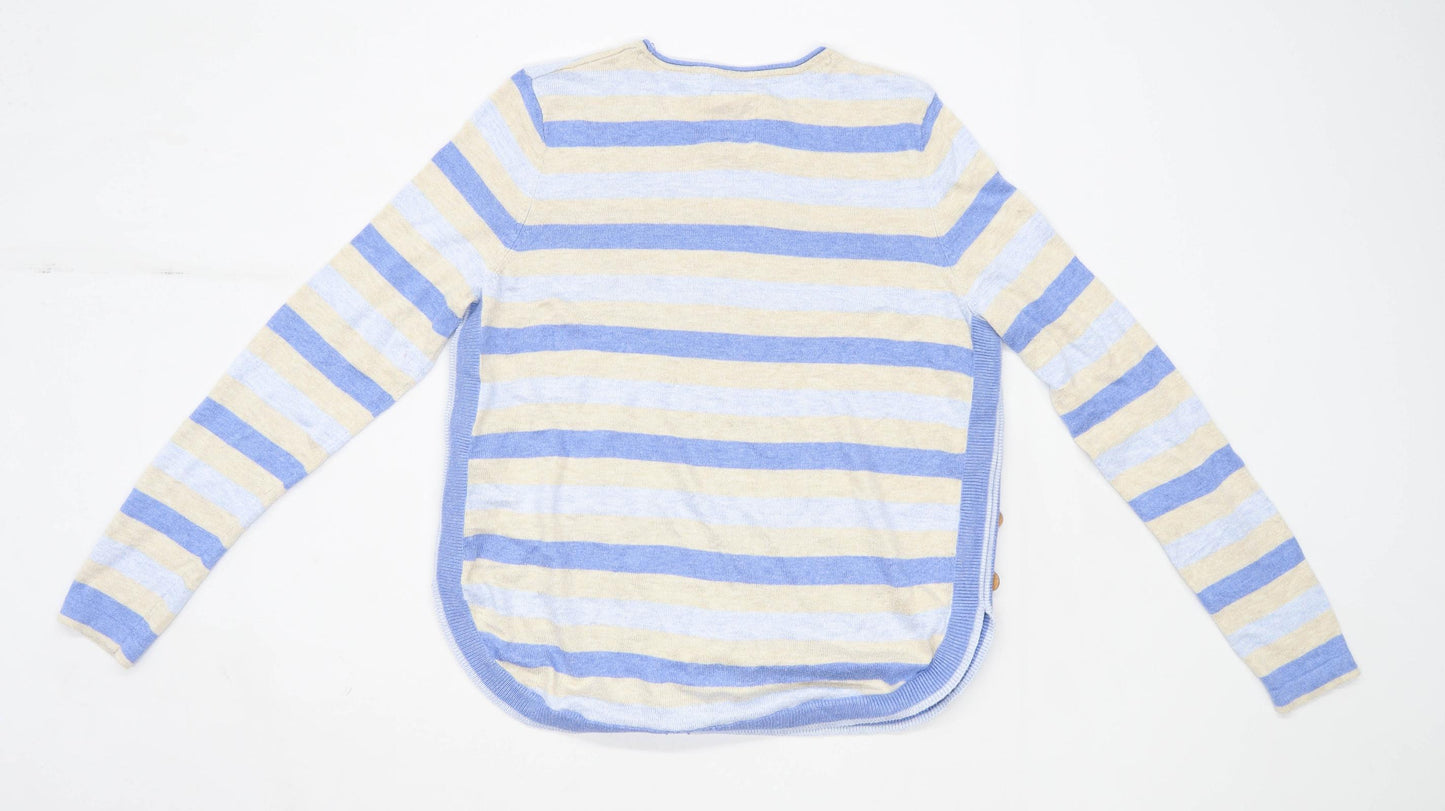 Mantaray Womens Size 12 Striped Multi-Coloured Jumper (Regular)
