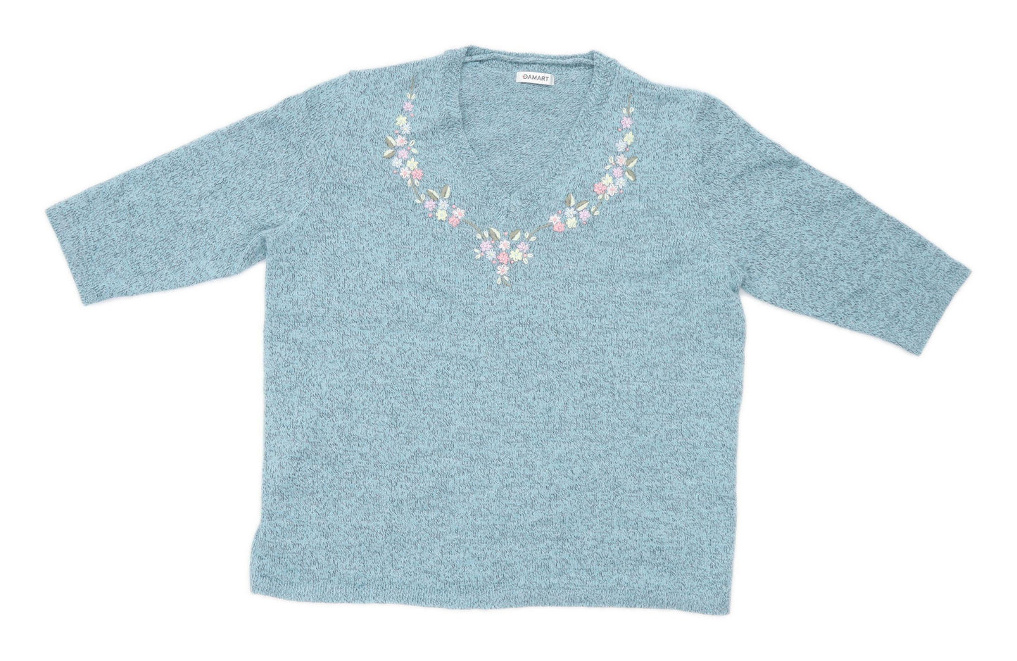 Damart Womens Size 18-20 Floral Multi-Coloured Jumper (Regular)