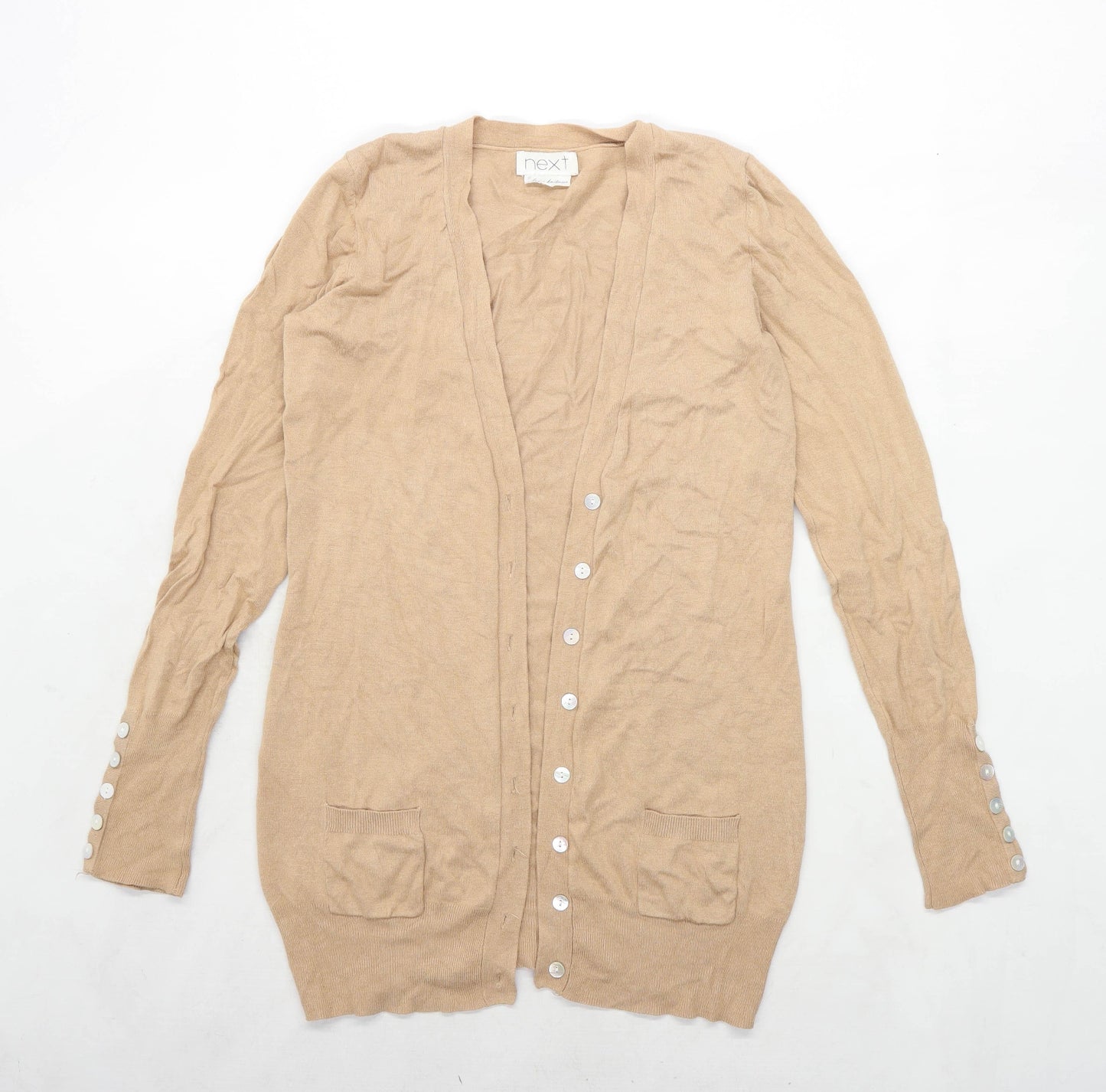 Next Womens Size 10 Beige Cardigan (Regular)