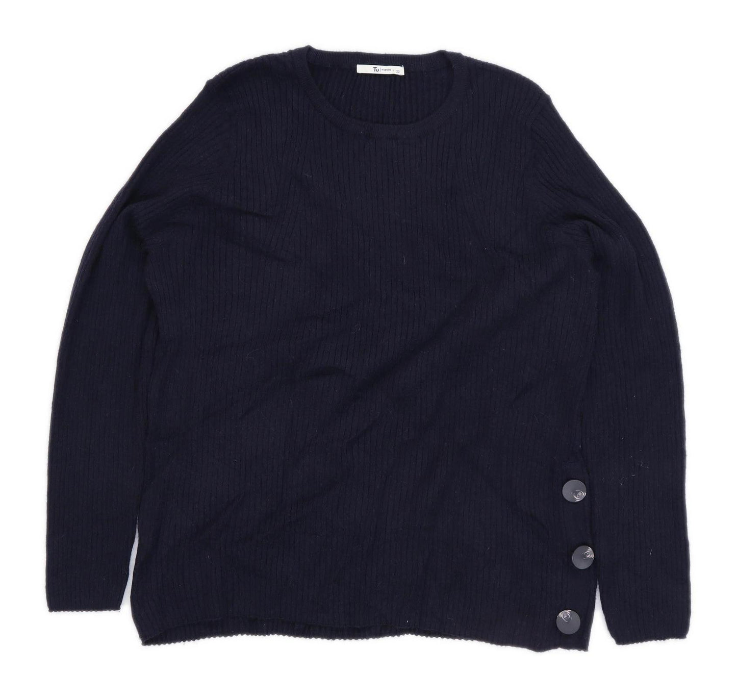 TU Womens Size 22 Striped Blue Jumper (Regular)