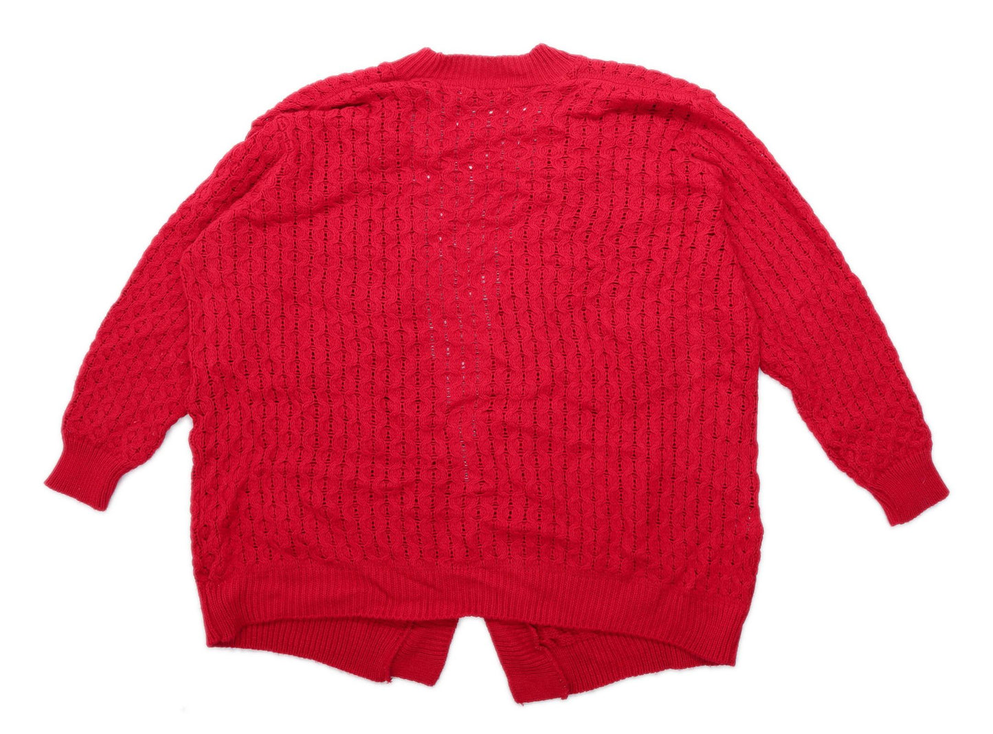 Glimpse Womens Size L-XL Red Cardigan (Regular)