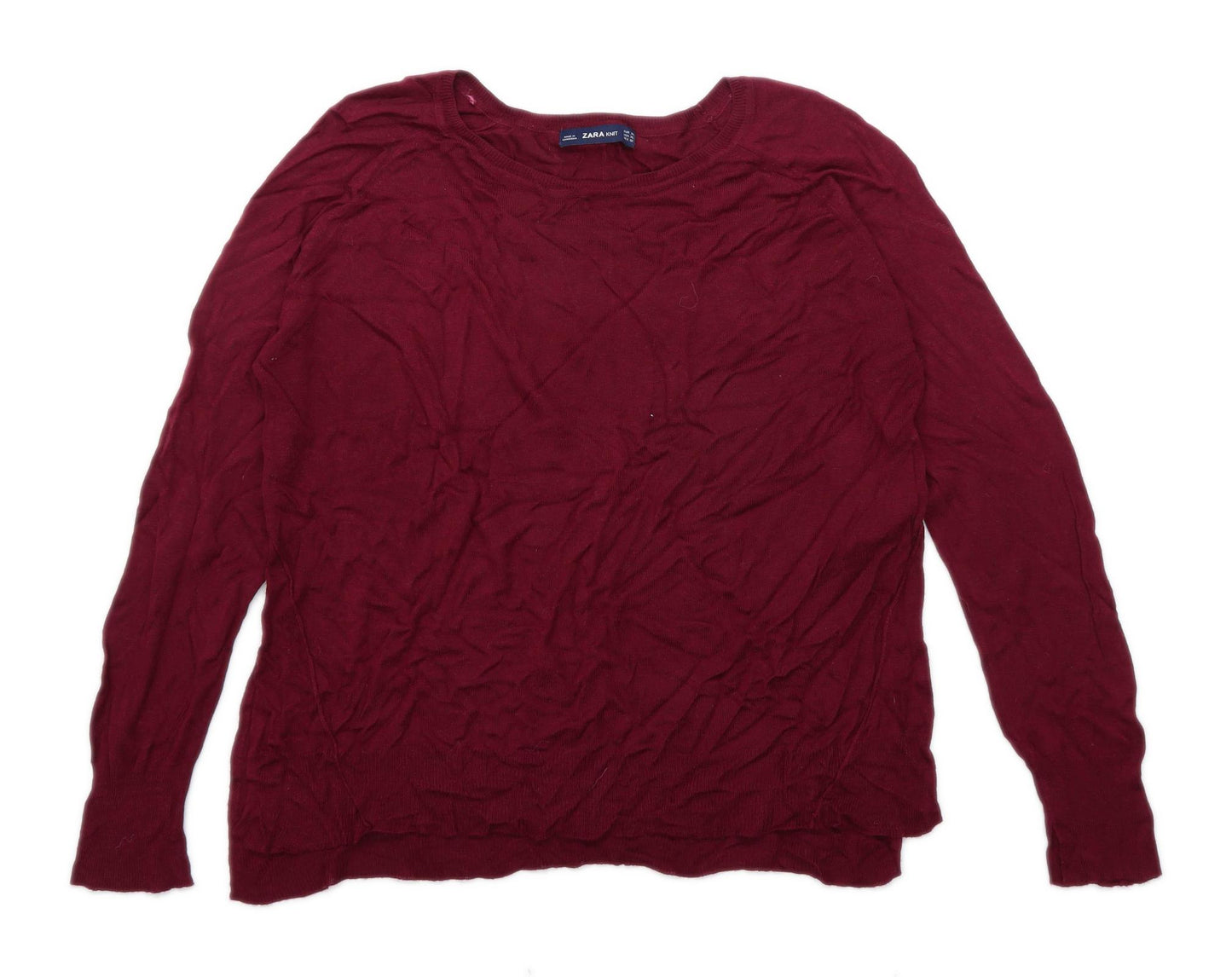 Zara Womens Size XL Burgundy Jumper (Regular)