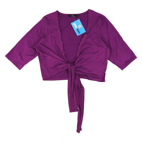 Bonmarche Womens Size 12 Purple Shrug Bolero Cardigan (Regular)