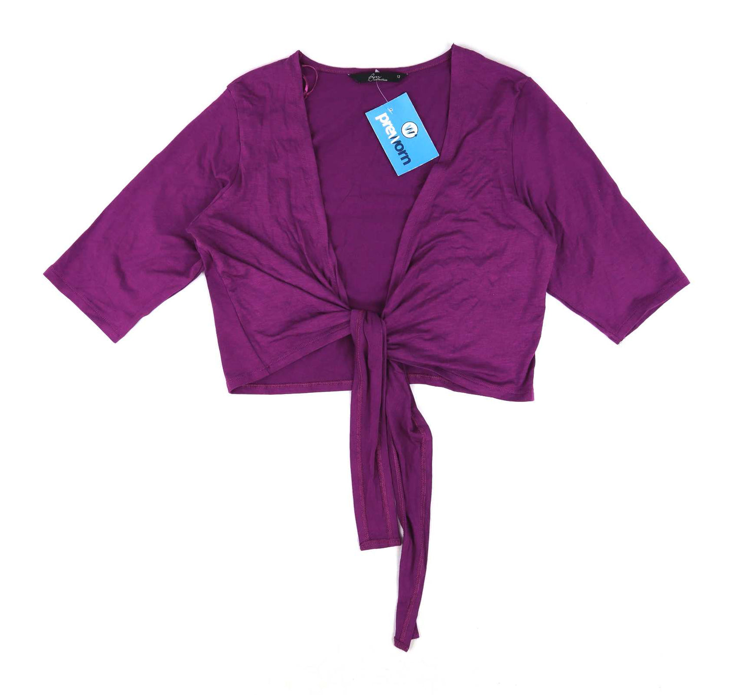 Bonmarche Womens Size 12 Purple Shrug Bolero Cardigan (Regular)