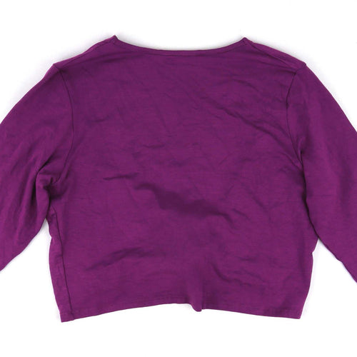 Bonmarche Womens Size 12 Purple Shrug Bolero Cardigan (Regular)