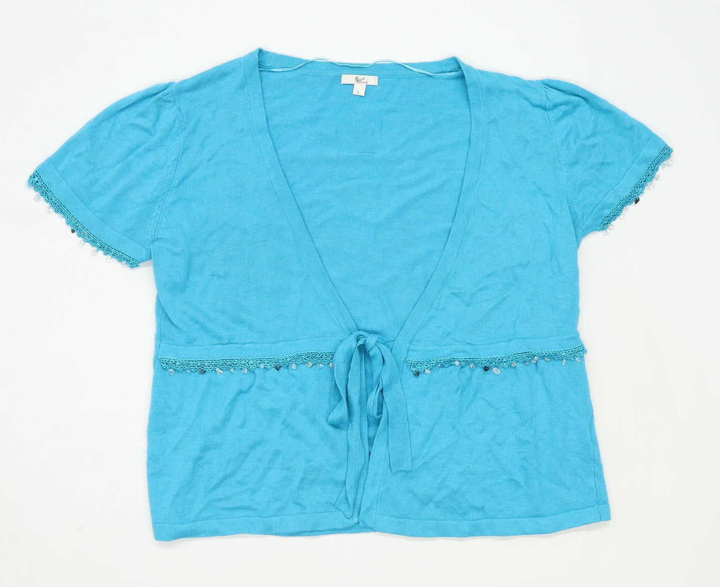 Klass Womens Size L Blue Cardigan (Regular)