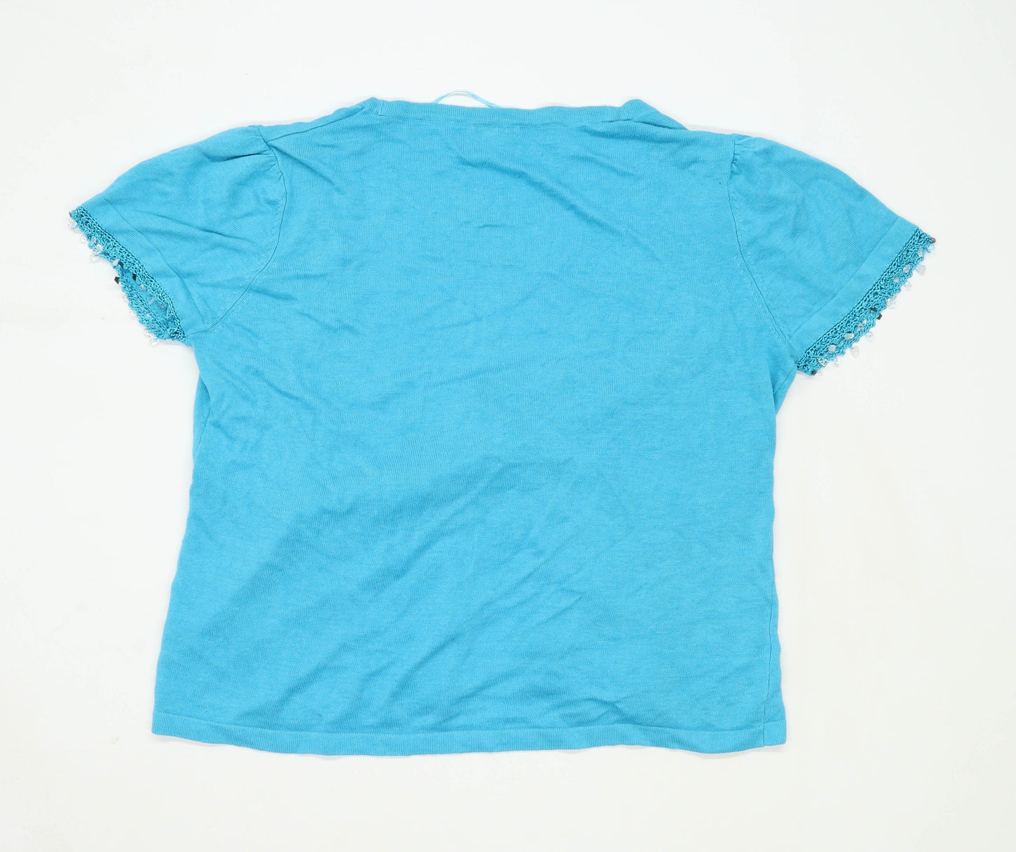 Klass Womens Size L Blue Cardigan (Regular)
