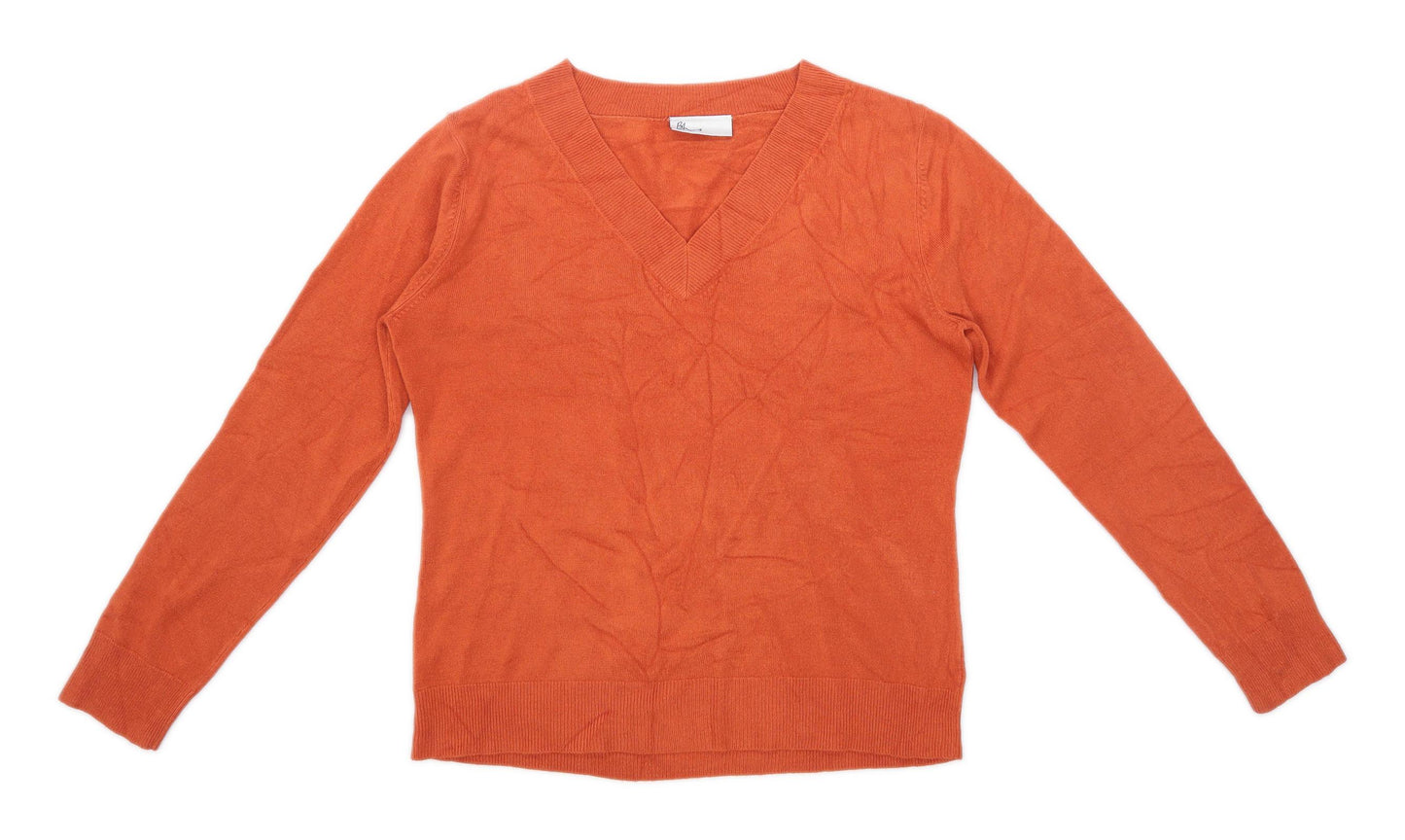 BHS Womens Size 14 Orange Jumper (Regular)