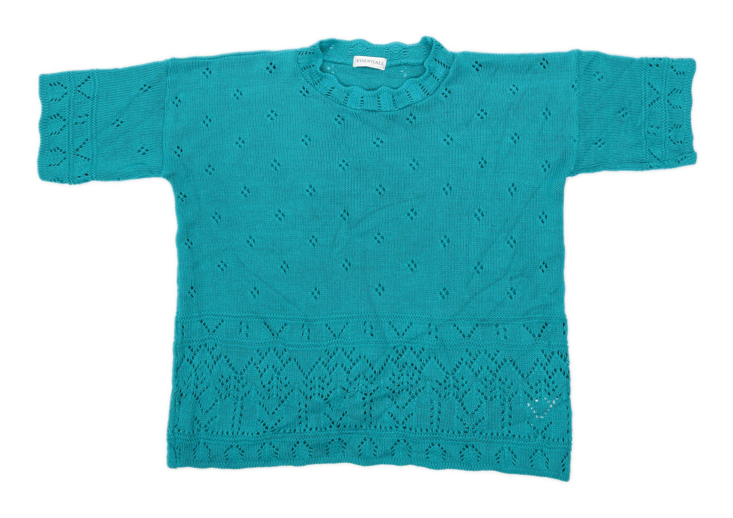 Essentials Womens Size 14-16 Green Jumper (Regular)