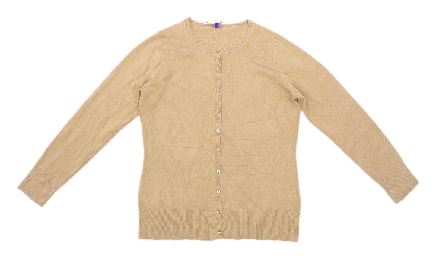 BHS Womens Size 10 Beige Cardigan (Regular)