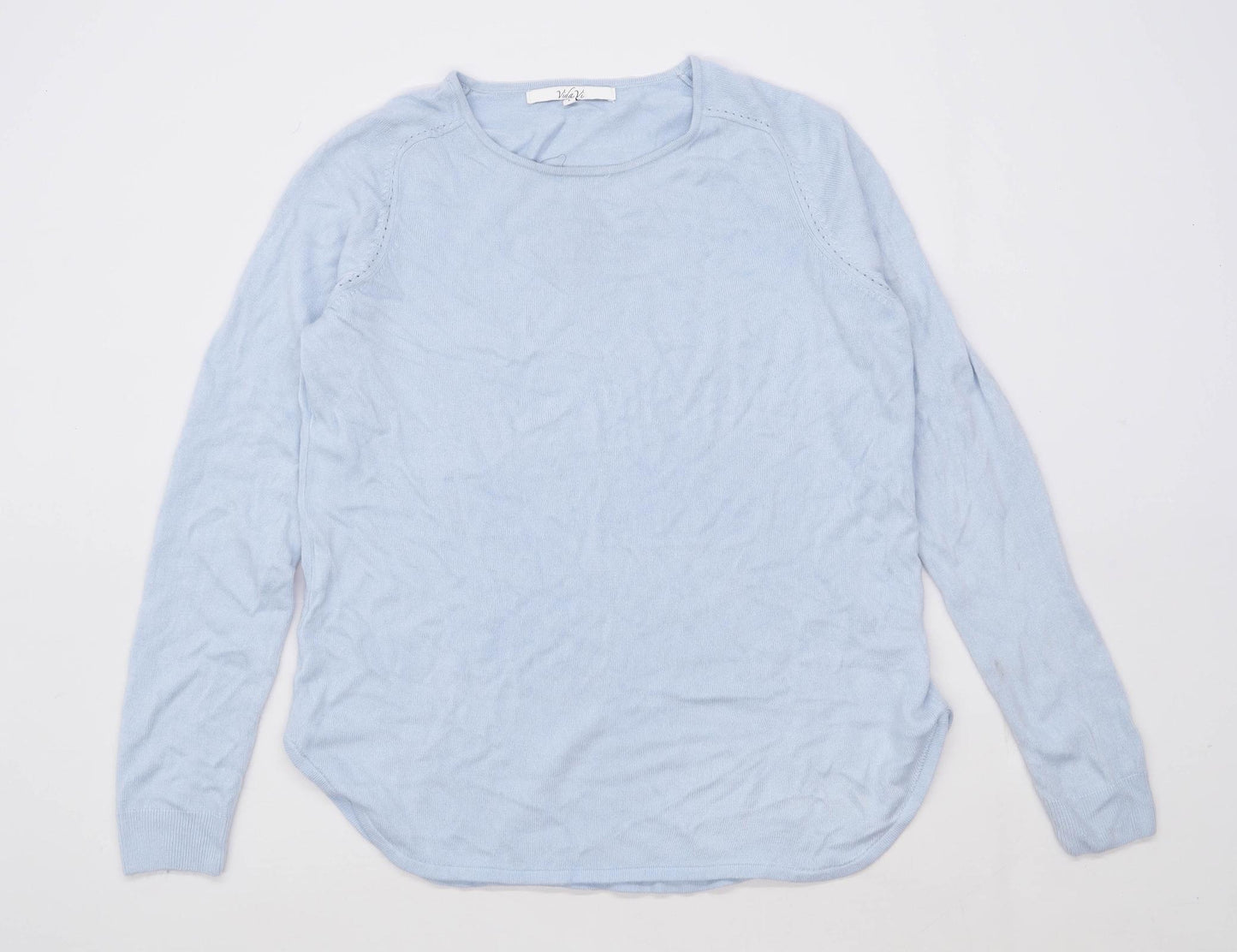 Vida Vi Womens Size L Blue Jumper (Regular)