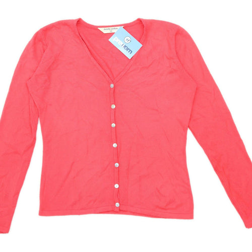 Dorothy Perkins Womens Size 12 Cotton Blend Pink Cardigan (Regular)