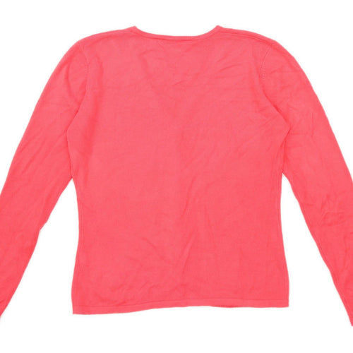 Dorothy Perkins Womens Size 12 Cotton Blend Pink Cardigan (Regular)