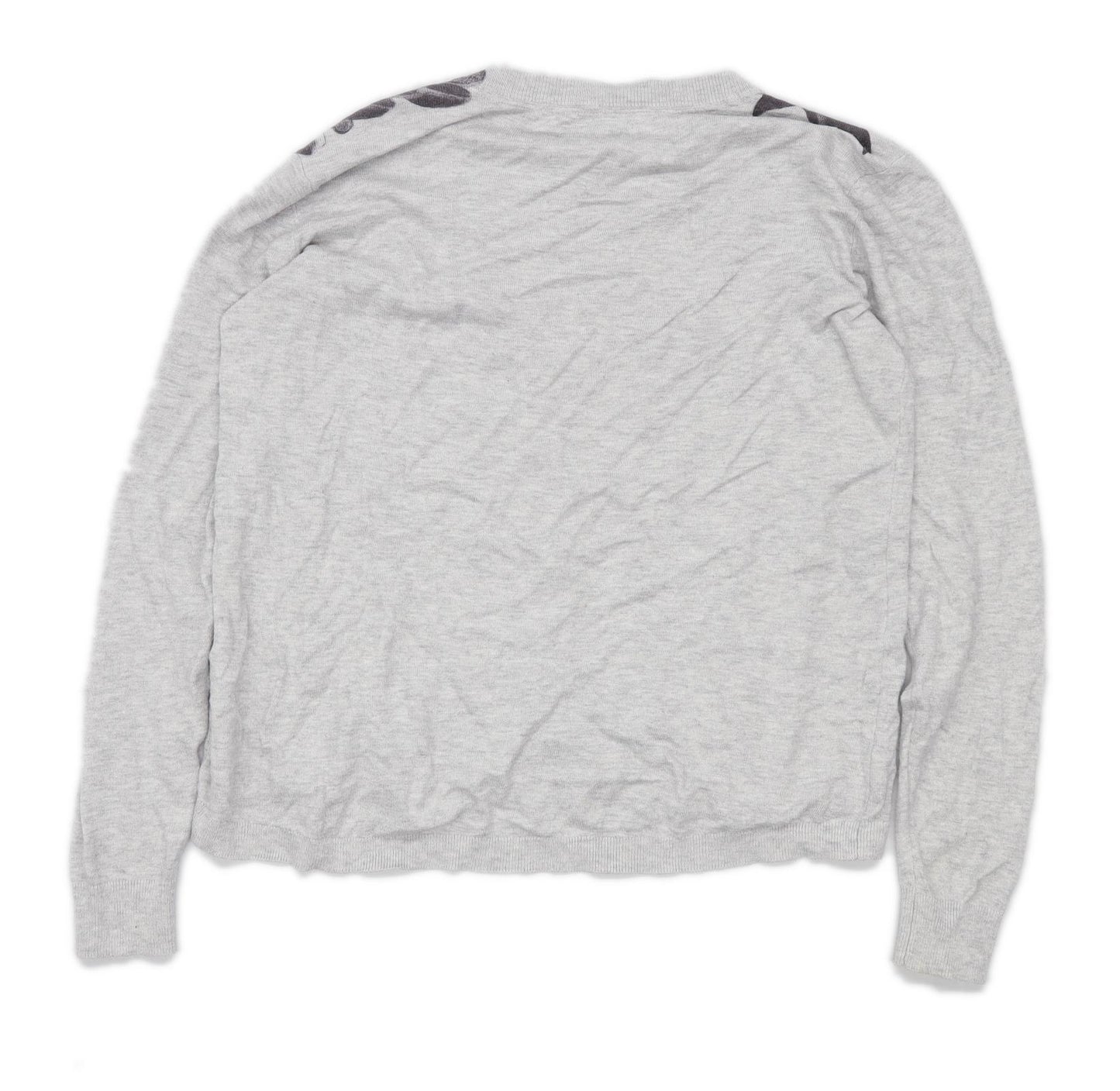 Rocha John Rocha Womens Size 14 Floral Grey Jumper (Regular)