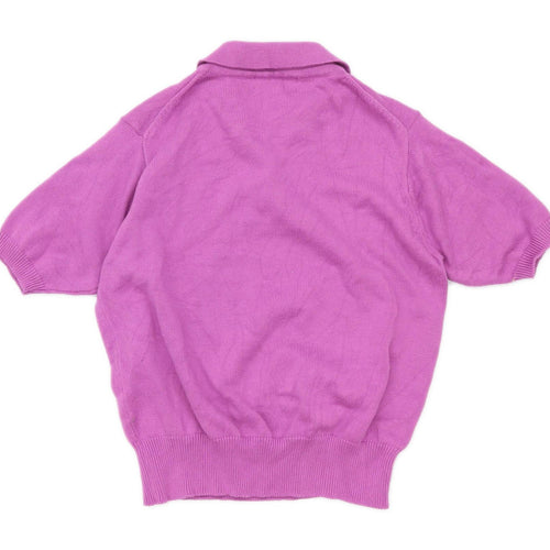 Country Collection Womens Size M Cotton Purple Jumper (Regular)