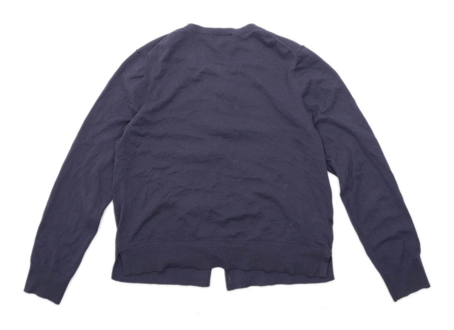 Loft Womens Size L Cotton Grey Cardigan (Regular)
