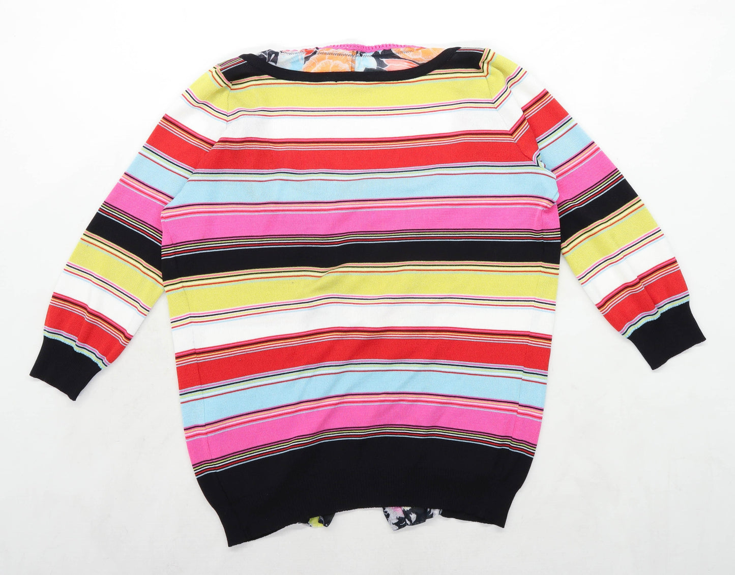 Chacok Womens Size XL Striped Multi-Coloured Jumper (Regular)