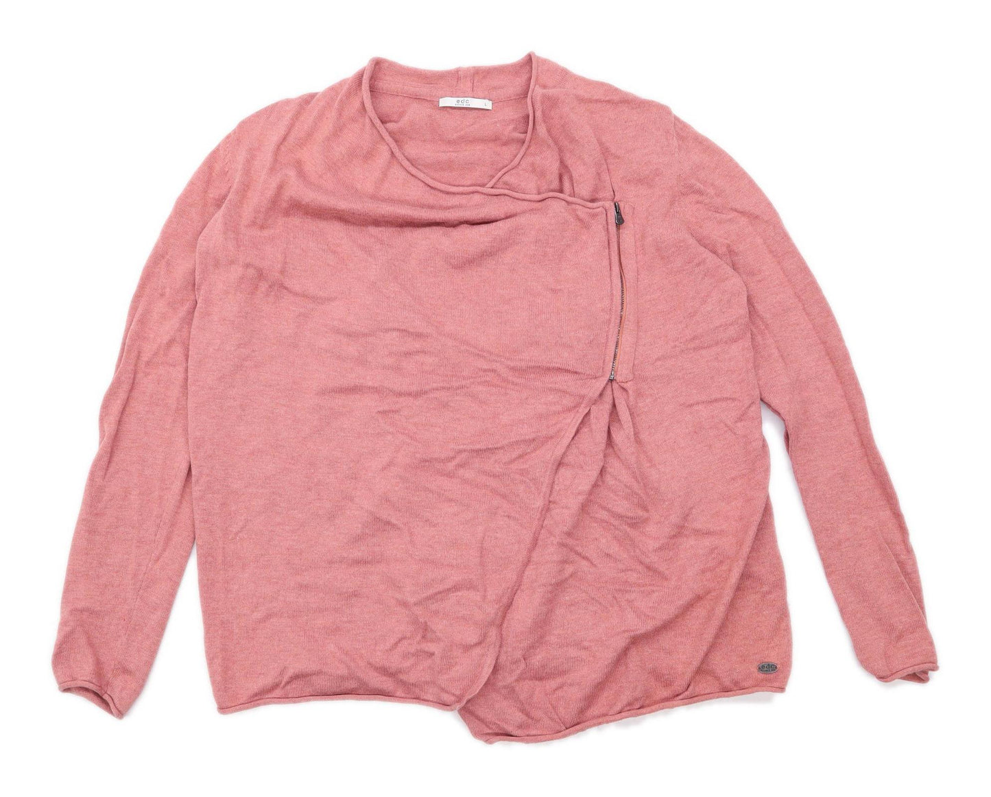 EDC Womens Size L Cotton Pink Jumper (Regular)