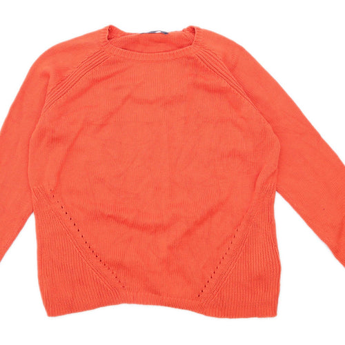 Marks & Spencer Womens Size 14 Cotton Red Jumper (Regular)