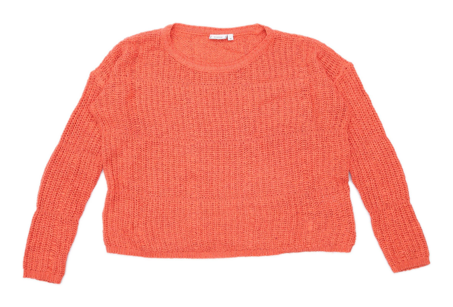 Fransa Womens Size M Red Jumper (Regular)