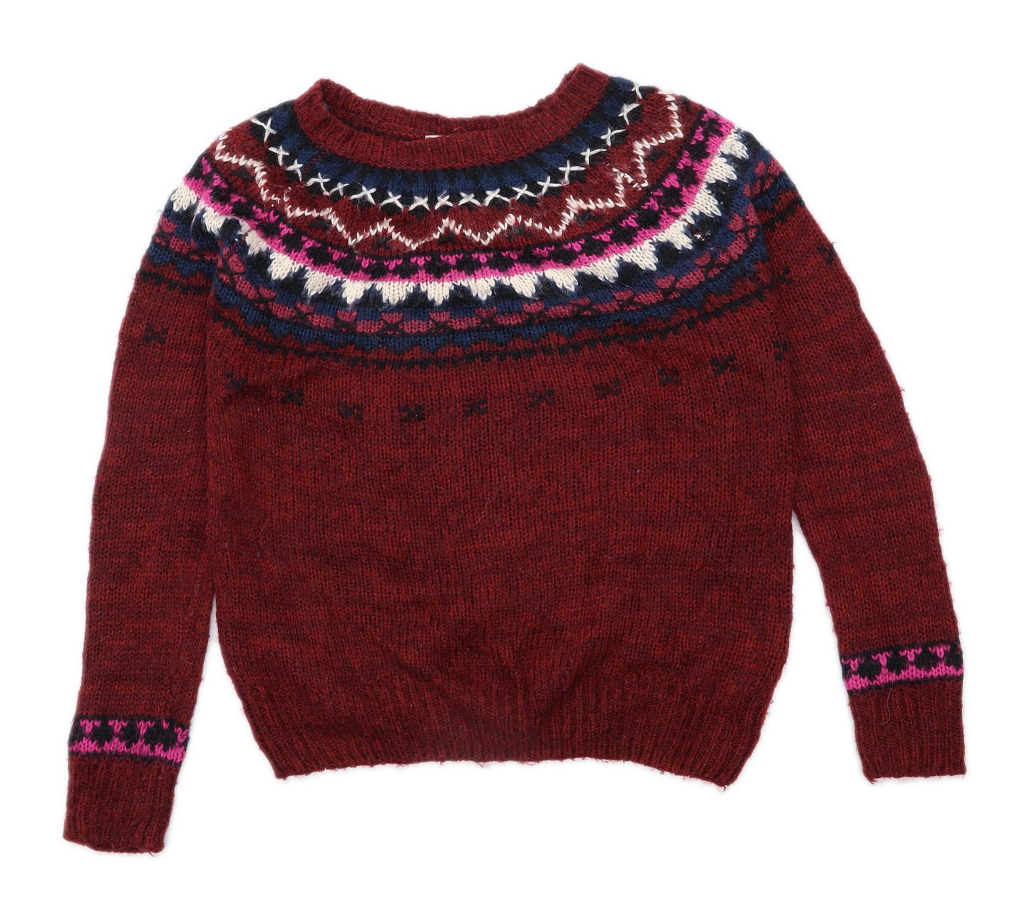 New Look Womens Size S Striped Red Jumper (Regular)