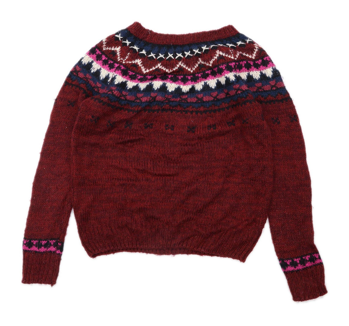 New Look Womens Size S Striped Red Jumper (Regular)